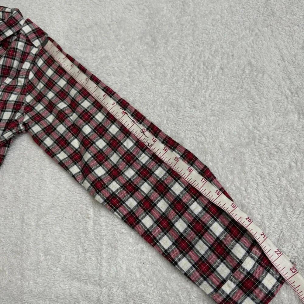 Marine Layer Kendall womens shirt red plaid button down sz medium Collared - Picture 7 of 12